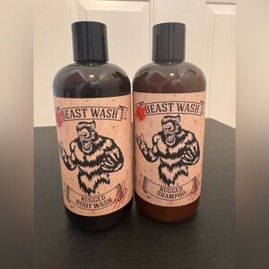 Johnny Slicks Beast Wash Rugged Body Wash & Rugged Shampoo Set 16oz NEW